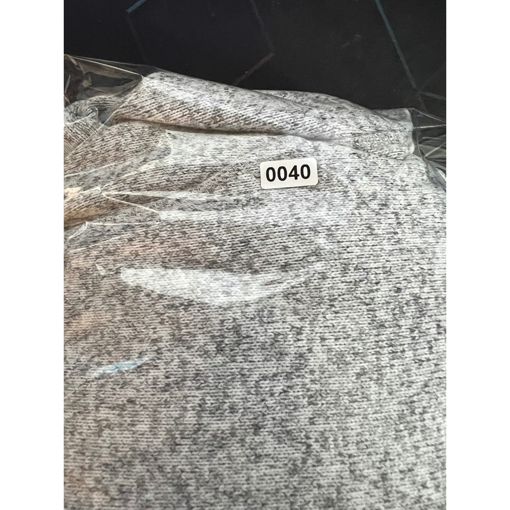 LL Bean Sweater Fleece Full Zip Jacket Gray Heather Womens Large - Picture 8 of 8
